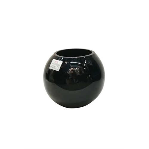 Odel Vase Coloured Glass Black Round