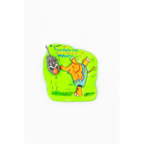 Playing Elephant Fridge Magnet