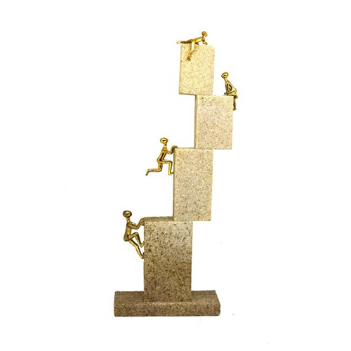 Odel Ornament Polyresin Table Deco Crme Gold
