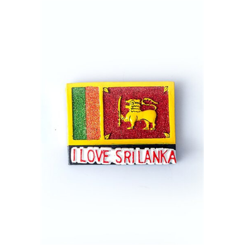 Luv SL Fridge Magnet Sri Lanka Flag With Glitter