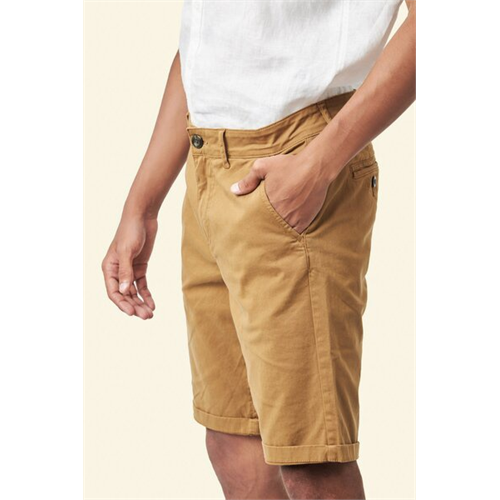 Cotton Collection Brown Twill Short By Coco