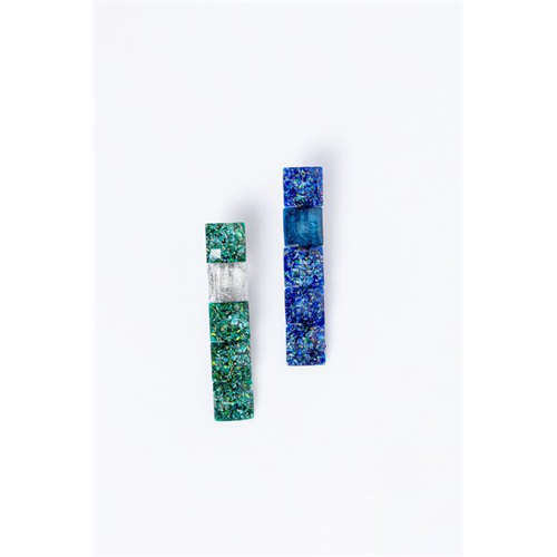 Backstage Green & Blue Hairclips Set