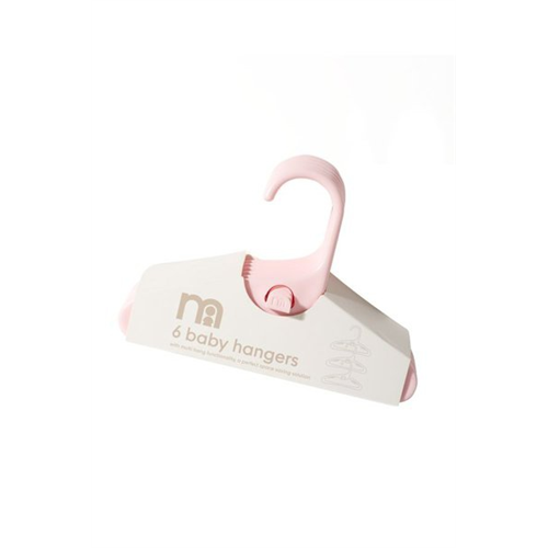 Mothercare Pink Baby Hangers - 6 Pack