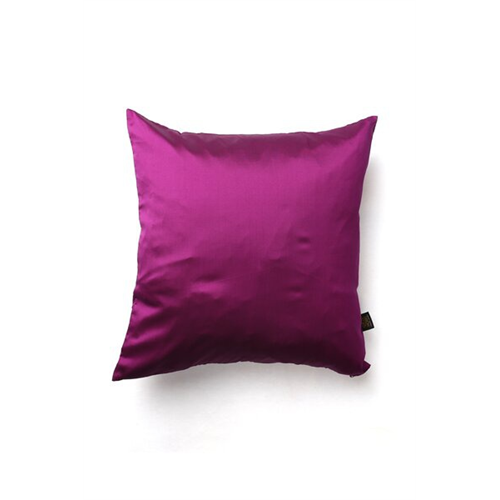 Odel Solid Purple Raw Silk 18X18 Cushion Cover