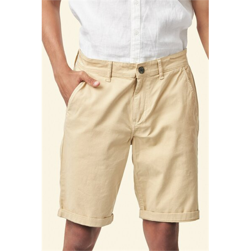 Cotton Collection Beige Twill Short By Coco