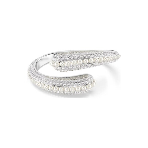 Swarovski Sublima White Crystal and Crystal Pearl Cuff