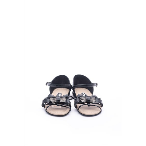 Molekinha Girl's Bow Black Sandals