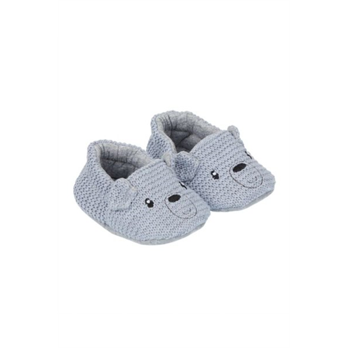 Mothercare Boys Novelty Bear Knitted Shoes /Grey First Walkers