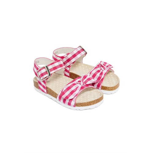 Mothercare Girls Gingham Sandals /Red First Walkers