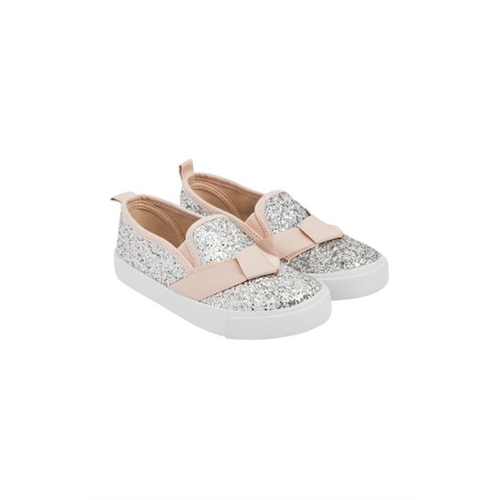 Mothercare Girls Glitter Slip Canvas /Pink First Walkers