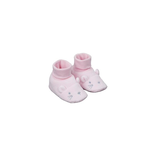 Mothercare Girls Pink Novelty Mouse Socktop Booties First Walker