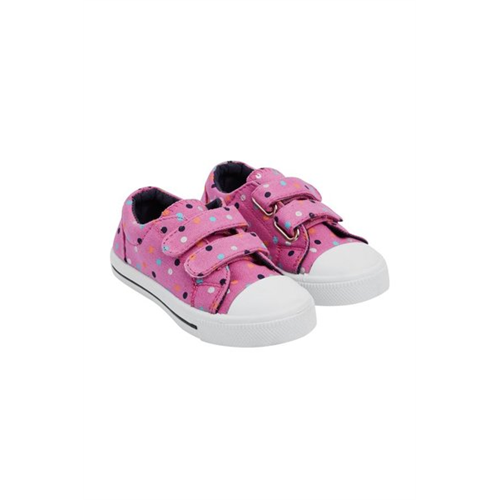 Mothercare Girls Pink Spot Canvas First Walker