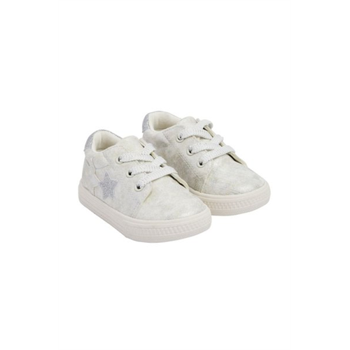 Mothercare Girls White Star /White First Walkers