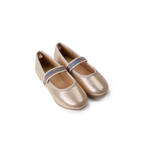 Mothercare Girls Gold Ballerina Shoes