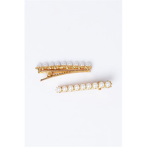 Backstage Gold Pearl Hair Clips