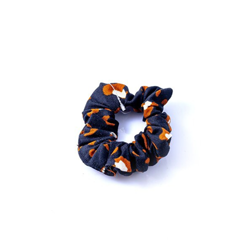 Backstage Printed Soft Linen Medium Scrunchie