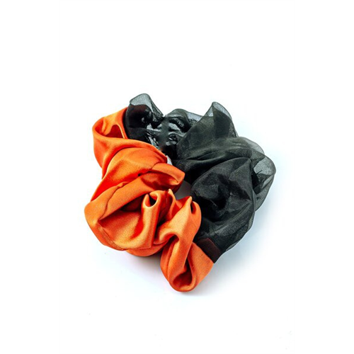 Backstage Two Toned Orange Satin Srunchie