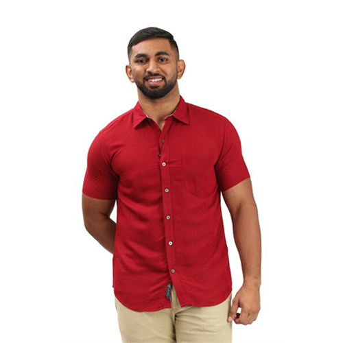 Azmorr Solid Color Basic Short Sleeves Shirt