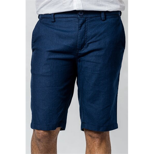 Azmorr Solid Color Linen Slim Fit Short
