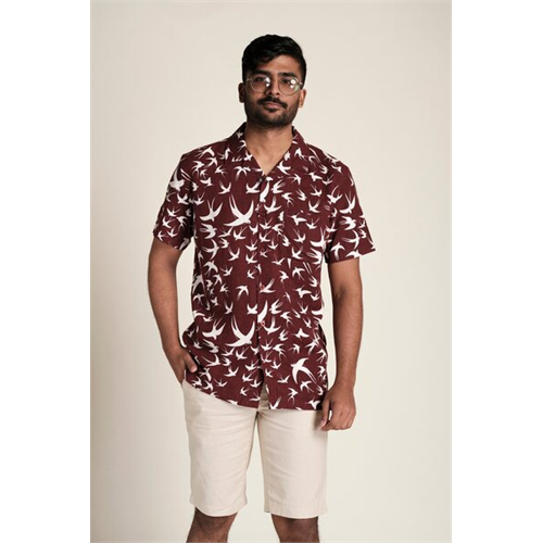 Cotton Collection Printed Cotton Short Sleeves Shirt by COCO