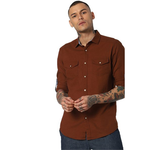 Jack & Jones Raven Solid Color Double Pockets Shirt