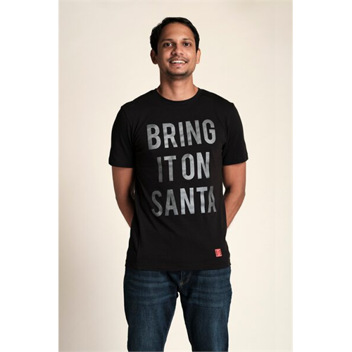 Liberation Black Bring It On Santa T-shirt