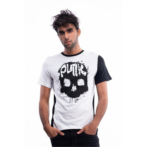 Liberation Solid Colour Skull Punk T-Shirt