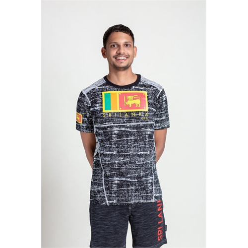 Luv SL Solid Color Sri Lanka Flag Printed Men's T-Shirt