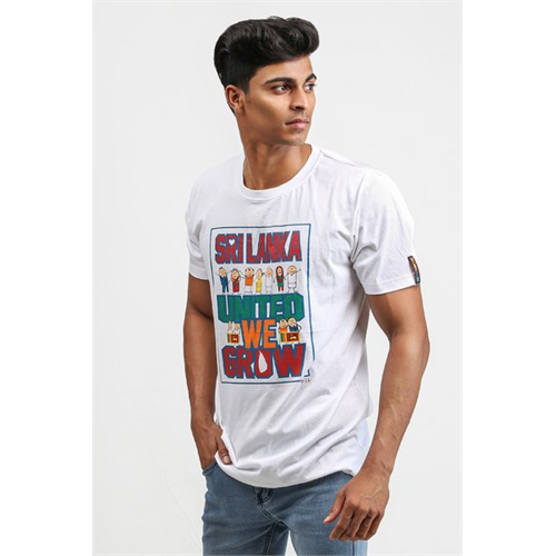 Luv SL Solid Color United We Grow Printed Men's T-Shirt