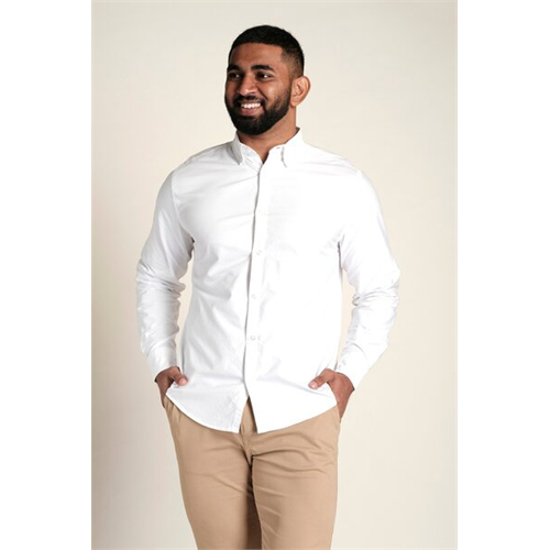 Odel Oxford Solid Color Long Sleeve Regular Fit Shirt