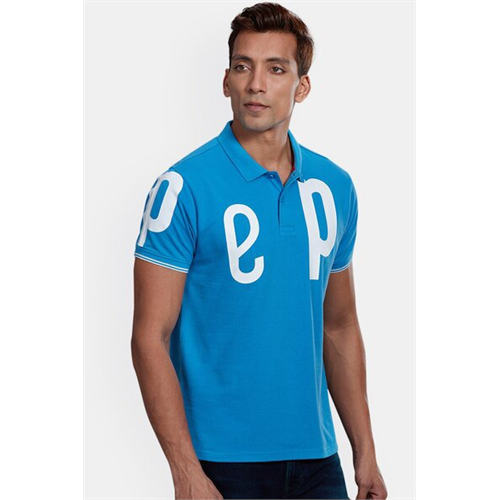 Pepe Born-Rich Blue Logo Men's Polo