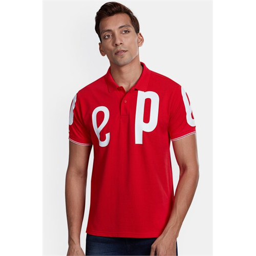 Pepe Born-Rich Red Logo Men's Polo