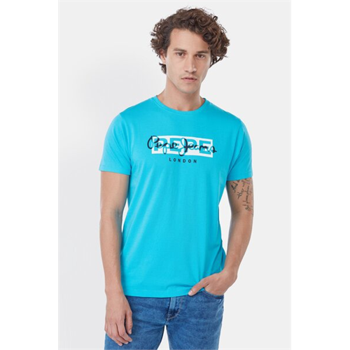 Pepe Miraj Blue Logo Men's T-Shirt