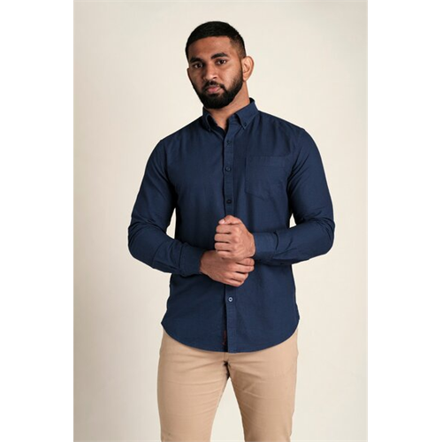 Premium Blue Slim Fit Long Sleeve Shirt