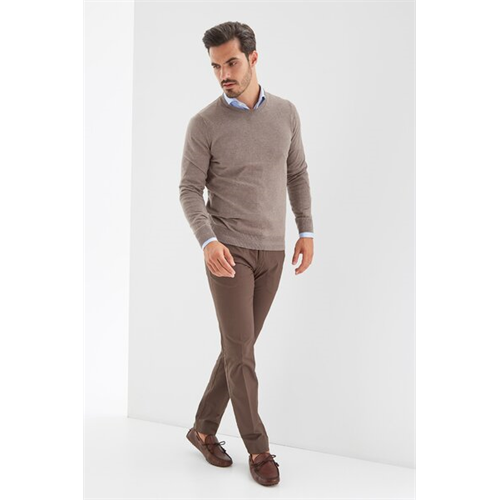 Sacoor Brothers Solid Color Chino Men's Slim Trousers