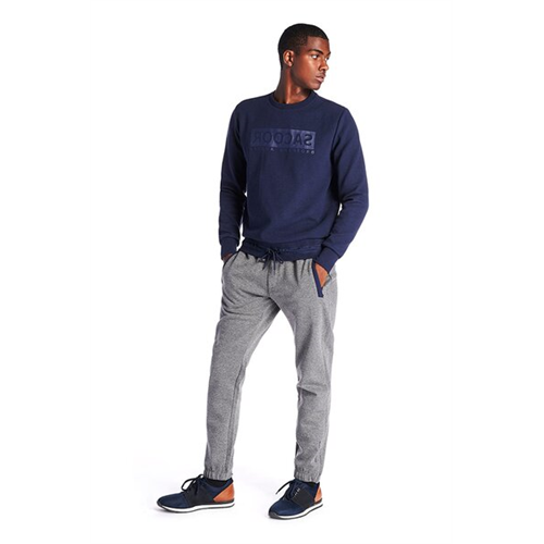 Sacoor Brothers Solid Color Long Sleeves Logo Printed Sport Sweatshirt