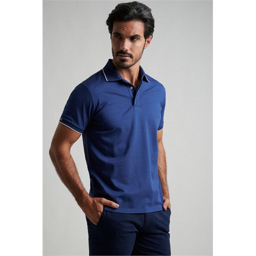 Sacoor Brothers Solid Color Mercerized Cotton Men's Polo