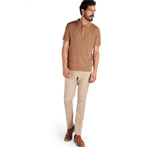 Sacoor Brothers Solid Color Regular Fit Casual Mesh Polo