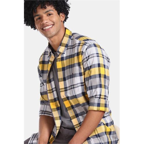 Tommy Hilfiger Check Long Sleeves Men's Flex Casual Shirt