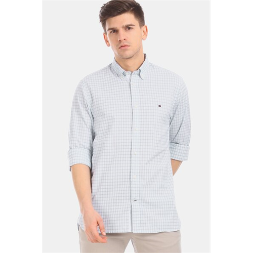 Tommy Hilfiger Check Long Sleeves Men's Shirt