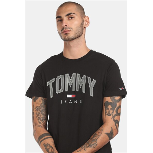 Tommy Hilfiger Solid Color Graphic Printed Men's T-Shirt