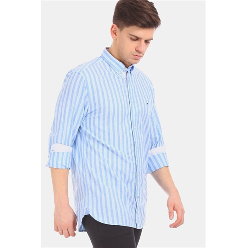 Tommy Hilfiger Stripe Long Sleeves Men's Shirt