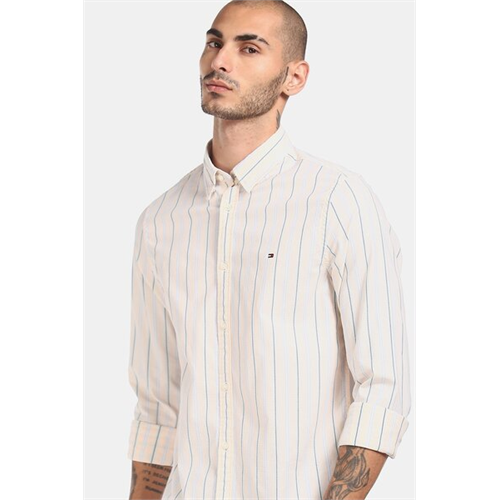 Tommy Hilfiger Stripe Long Sleeves Men's Shirt