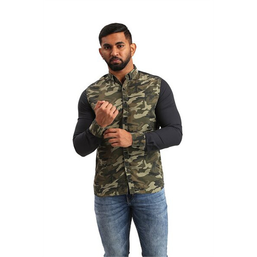 Wyos Solid Colour Regular Fit Long Sleeve Shirt