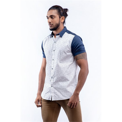 Wyos Solid Colour Regular Fit Short Sleeve Shirt