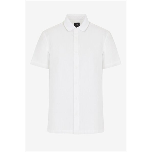 Armani Exchange Solid Color Short Sleeves Formal Shirt