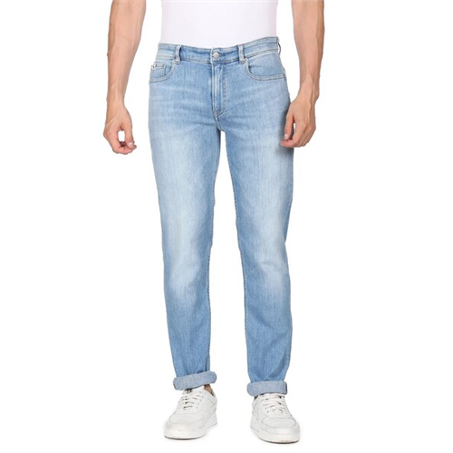 Calvin Klein Men's Blue Mid Rise Skinny Fit Jeans