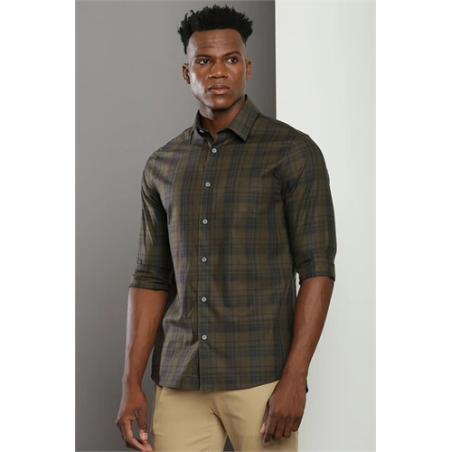 Calvin Klein Men's Green Check Shirt