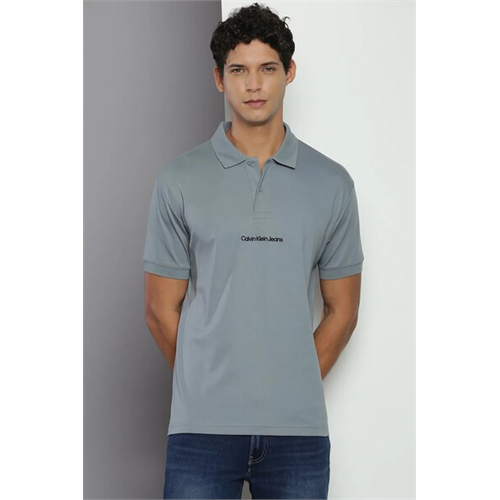 Calvin Klein Men's Grey Solid Polo