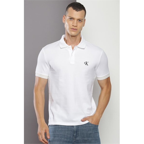 Calvin Klein Men's White Logo Polo